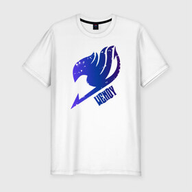 Мужская футболка премиум с принтом Венди в Новосибирске, 92% хлопок, 8% лайкра | приталенный силуэт, круглый вырез ворота, длина до линии бедра, короткий рукав | Тематика изображения на принте: fairytail | венди | лого | хвост феи | эмблема