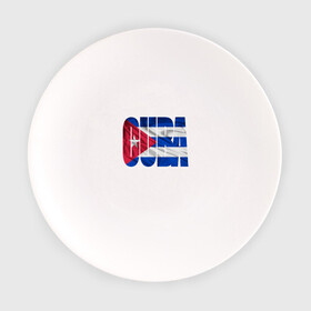 Тарелка с принтом Куба в Новосибирске, фарфор | диаметр - 210 мм
диаметр для нанесения принта - 120 мм | Тематика изображения на принте: куба | путешествие | туризм | флаг