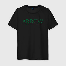 Мужская футболка хлопок с принтом Arrow в Новосибирске, 100% хлопок | прямой крой, круглый вырез горловины, длина до линии бедер, слегка спущенное плечо. | arrow green зеленая стрела дс куин