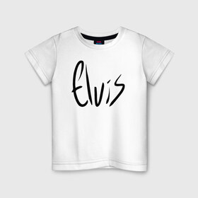 Детская футболка хлопок с принтом Elvis Aaron Presley в Новосибирске, 100% хлопок | круглый вырез горловины, полуприлегающий силуэт, длина до линии бедер | elvis aaron presley элвис пресли