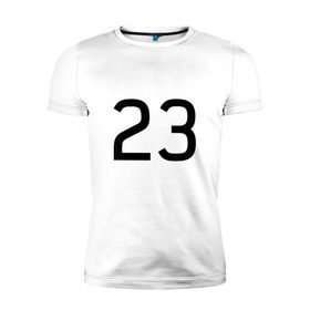 Мужская футболка премиум с принтом Number 23 Jordan, Lebron в Новосибирске, 92% хлопок, 8% лайкра | приталенный силуэт, круглый вырез ворота, длина до линии бедра, короткий рукав | jordan