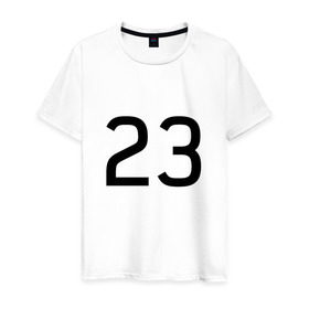Мужская футболка хлопок с принтом Number 23 Jordan, Lebron в Новосибирске, 100% хлопок | прямой крой, круглый вырез горловины, длина до линии бедер, слегка спущенное плечо. | Тематика изображения на принте: jordan