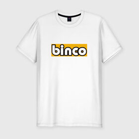 Мужская футболка премиум с принтом Binco в Новосибирске, 92% хлопок, 8% лайкра | приталенный силуэт, круглый вырез ворота, длина до линии бедра, короткий рукав | binco | gta | gta 5 | gta v | san andreas | гта | игры