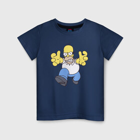 Детская футболка хлопок с принтом Angry Homer в Новосибирске, 100% хлопок | круглый вырез горловины, полуприлегающий силуэт, длина до линии бедер | angry homer simpson симпсон злой гомер барт
