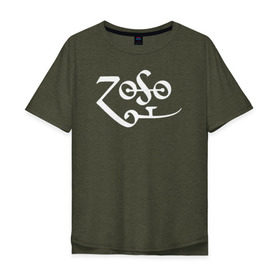 Мужская футболка хлопок Oversize с принтом Led Zeppelin в Новосибирске, 100% хлопок | свободный крой, круглый ворот, “спинка” длиннее передней части | led zeppelin music лэд зепплин
