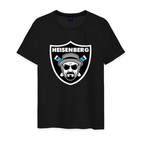 Мужская футболка хлопок с принтом Heisenberg Raiders в Новосибирске, 100% хлопок | прямой крой, круглый вырез горловины, длина до линии бедер, слегка спущенное плечо. | breaking bad | во все тяжкие | гайзенберг | сериал