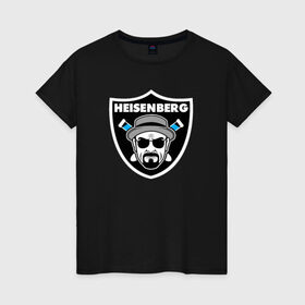 Женская футболка хлопок с принтом Heisenberg Raiders в Новосибирске, 100% хлопок | прямой крой, круглый вырез горловины, длина до линии бедер, слегка спущенное плечо | breaking bad | во все тяжкие | гайзенберг | сериал