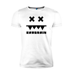 Мужская футболка премиум с принтом Eatbrain Logo в Новосибирске, 92% хлопок, 8% лайкра | приталенный силуэт, круглый вырез ворота, длина до линии бедра, короткий рукав | eatbrain | music | для любителей жирного neurofunk звучания.drum