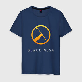 Мужская футболка хлопок с принтом BLACK MESA в Новосибирске, 100% хлопок | прямой крой, круглый вырез горловины, длина до линии бедер, слегка спущенное плечо. | black mesa