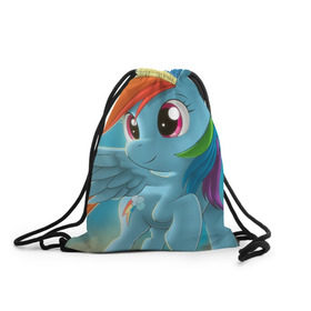 Рюкзак-мешок 3D с принтом My littlle pony в Новосибирске, 100% полиэстер | плотность ткани — 200 г/м2, размер — 35 х 45 см; лямки — толстые шнурки, застежка на шнуровке, без карманов и подкладки | littlle | littlle pony | pony | пони