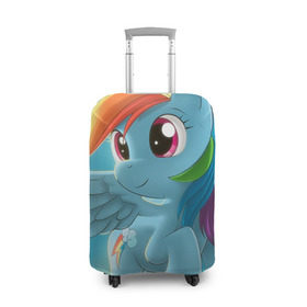 Чехол для чемодана 3D с принтом My littlle pony в Новосибирске, 86% полиэфир, 14% спандекс | двустороннее нанесение принта, прорези для ручек и колес | littlle | littlle pony | pony | пони