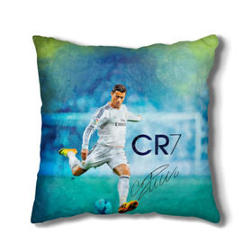 Подушка 3D с принтом Ronaldo в Новосибирске, наволочка – 100% полиэстер, наполнитель – холлофайбер (легкий наполнитель, не вызывает аллергию). | состоит из подушки и наволочки. Наволочка на молнии, легко снимается для стирки | роналдо