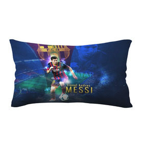 Подушка 3D антистресс с принтом Messi в Новосибирске, наволочка — 100% полиэстер, наполнитель — вспененный полистирол | состоит из подушки и наволочки на молнии | месси