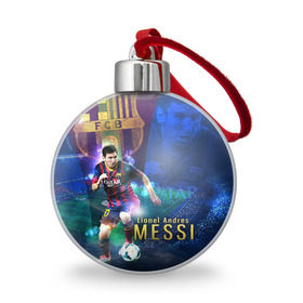 Ёлочный шар с принтом Messi в Новосибирске, Пластик | Диаметр: 77 мм | месси