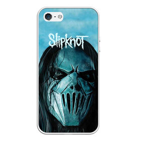 Чехол для Apple iPhone 5/5S силиконовый с принтом Slipknot в Новосибирске, Силикон | Область печати: задняя сторона чехла, без боковых панелей | deth | rock | slipknot | маска | мрак | рок | слипнот