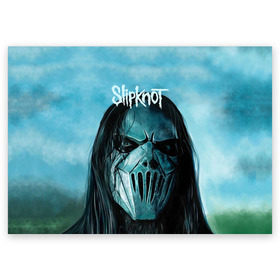 Поздравительная открытка с принтом Slipknot в Новосибирске, 100% бумага | плотность бумаги 280 г/м2, матовая, на обратной стороне линовка и место для марки
 | deth | rock | slipknot | маска | мрак | рок | слипнот