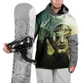 Накидка на куртку 3D с принтом Slipknot в Новосибирске, 100% полиэстер |  | Тематика изображения на принте: deth | rock | slipknot | маска | мрак | рок | слипнот