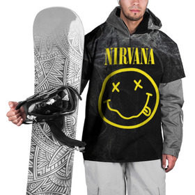 Накидка на куртку 3D с принтом Nirvana в Новосибирске, 100% полиэстер |  | Тематика изображения на принте: cobain | curt | nirvana | rock | smile | кобейн | курт | рок | смайл