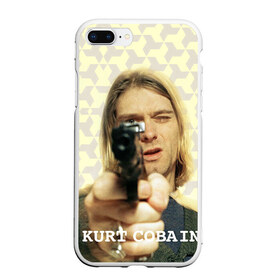 Чехол для iPhone 7Plus/8 Plus матовый с принтом Nirvana в Новосибирске, Силикон | Область печати: задняя сторона чехла, без боковых панелей | cobain | curt | nirvana | rock | кобейн | курт | рок