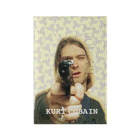 Обложка для паспорта матовая кожа с принтом Nirvana в Новосибирске, натуральная матовая кожа | размер 19,3 х 13,7 см; прозрачные пластиковые крепления | cobain | curt | nirvana | rock | кобейн | курт | рок
