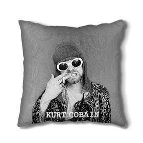 Подушка 3D с принтом Nirvana в Новосибирске, наволочка – 100% полиэстер, наполнитель – холлофайбер (легкий наполнитель, не вызывает аллергию). | состоит из подушки и наволочки. Наволочка на молнии, легко снимается для стирки | cobain | curt | nirvana | rock | кобейн | курт | рок