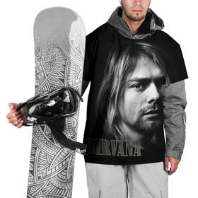 Накидка на куртку 3D с принтом Nirvana в Новосибирске, 100% полиэстер |  | Тематика изображения на принте: cobain | curt | nirvana | rock | кобейн | курт | рок