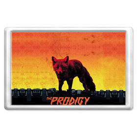 Магнит 45*70 с принтом The Prodigy в Новосибирске, Пластик | Размер: 78*52 мм; Размер печати: 70*45 | лиса