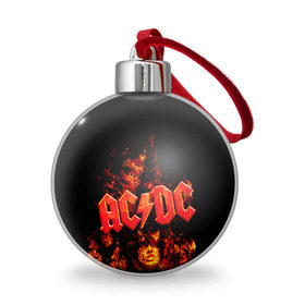 Ёлочный шар с принтом AC/DC в Новосибирске, Пластик | Диаметр: 77 мм | ac dc | acdc | rock | рок | эйсидиси