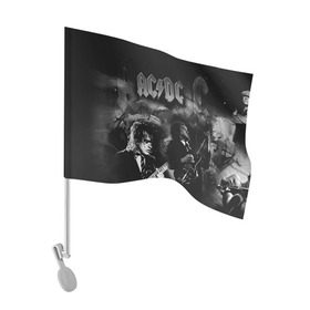 Флаг для автомобиля с принтом AC/DC в Новосибирске, 100% полиэстер | Размер: 30*21 см | ac dc | acdc | rock | рок | эйсидиси