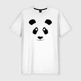 Мужская футболка премиум с принтом Панда в Новосибирске, 92% хлопок, 8% лайкра | приталенный силуэт, круглый вырез ворота, длина до линии бедра, короткий рукав | 