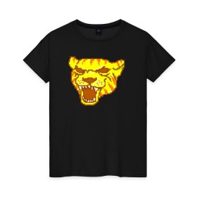 Женская футболка хлопок с принтом Tony в Новосибирске, 100% хлопок | прямой крой, круглый вырез горловины, длина до линии бедер, слегка спущенное плечо | hotline miami | hotlinemiami | tiger | тигр
