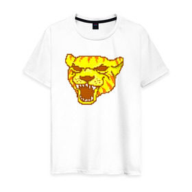 Мужская футболка хлопок с принтом Tony в Новосибирске, 100% хлопок | прямой крой, круглый вырез горловины, длина до линии бедер, слегка спущенное плечо. | hotline miami | hotlinemiami | tiger | тигр