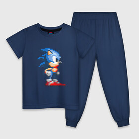 Детская пижама хлопок с принтом Sonic в Новосибирске, 100% хлопок |  брюки и футболка прямого кроя, без карманов, на брюках мягкая резинка на поясе и по низу штанин
 | Тематика изображения на принте: nintendo | sonic | нинтендо | соник