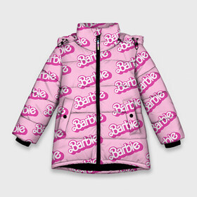 Зимняя куртка для девочек 3D с принтом Barbie в Новосибирске, ткань верха — 100% полиэстер; подклад — 100% полиэстер, утеплитель — 100% полиэстер. | длина ниже бедра, удлиненная спинка, воротник стойка и отстегивающийся капюшон. Есть боковые карманы с листочкой на кнопках, утяжки по низу изделия и внутренний карман на молнии. 

Предусмотрены светоотражающий принт на спинке, радужный светоотражающий элемент на пуллере молнии и на резинке для утяжки. | Тематика изображения на принте: barbie | барби | кукла