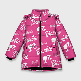 Зимняя куртка для девочек 3D с принтом Barbie в Новосибирске, ткань верха — 100% полиэстер; подклад — 100% полиэстер, утеплитель — 100% полиэстер. | длина ниже бедра, удлиненная спинка, воротник стойка и отстегивающийся капюшон. Есть боковые карманы с листочкой на кнопках, утяжки по низу изделия и внутренний карман на молнии. 

Предусмотрены светоотражающий принт на спинке, радужный светоотражающий элемент на пуллере молнии и на резинке для утяжки. | Тематика изображения на принте: barbie | барби | кукла