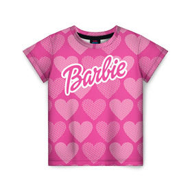 Детская футболка 3D с принтом Barbie в Новосибирске, 100% гипоаллергенный полиэфир | прямой крой, круглый вырез горловины, длина до линии бедер, чуть спущенное плечо, ткань немного тянется | barbie | барби | кукла