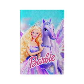 Обложка для паспорта матовая кожа с принтом Barbie в Новосибирске, натуральная матовая кожа | размер 19,3 х 13,7 см; прозрачные пластиковые крепления | Тематика изображения на принте: barbie | барби | кукла