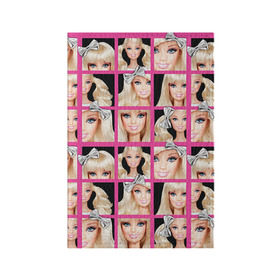 Обложка для паспорта матовая кожа с принтом Barbie в Новосибирске, натуральная матовая кожа | размер 19,3 х 13,7 см; прозрачные пластиковые крепления | barbie | барби | кукла