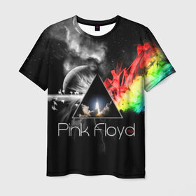 Мужская футболка 3D с принтом Pink Floyd в Новосибирске, 100% полиэфир | прямой крой, круглый вырез горловины, длина до линии бедер | pink floyd | rock | рок