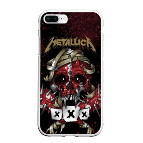 Чехол для iPhone 7Plus/8 Plus матовый с принтом Metallica в Новосибирске, Силикон | Область печати: задняя сторона чехла, без боковых панелей | metallica | металл | рок