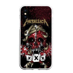 Чехол для iPhone XS Max матовый с принтом Metallica в Новосибирске, Силикон | Область печати: задняя сторона чехла, без боковых панелей | metallica | металл | рок
