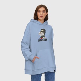 Худи SuperOversize хлопок с принтом Gentleman в Новосибирске, 70% хлопок, 30% полиэстер, мягкий начес внутри | карман-кенгуру, эластичная резинка на манжетах и по нижней кромке, двухслойный капюшон
 | team fortress 2 | пиромант | скаут | тим фортресс | шпион