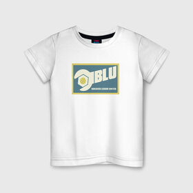 Детская футболка хлопок с принтом BLU в Новосибирске, 100% хлопок | круглый вырез горловины, полуприлегающий силуэт, длина до линии бедер | team fortress 2 | пиромант | скаут | тим фортресс | шпион
