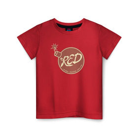 Детская футболка хлопок с принтом RED в Новосибирске, 100% хлопок | круглый вырез горловины, полуприлегающий силуэт, длина до линии бедер | team fortress 2 | пиромант | скаут | тим фортресс | шпион