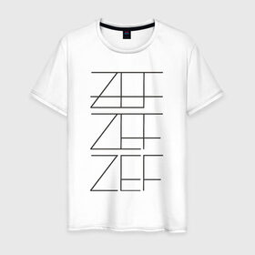 Мужская футболка хлопок с принтом ZEF в Новосибирске, 100% хлопок | прямой крой, круглый вырез горловины, длина до линии бедер, слегка спущенное плечо. | die antwoord