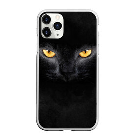 Чехол для iPhone 11 Pro матовый с принтом Черная кошка в Новосибирске, Силикон |  | глаза | киса | кот | котик | кошка | черная кошка