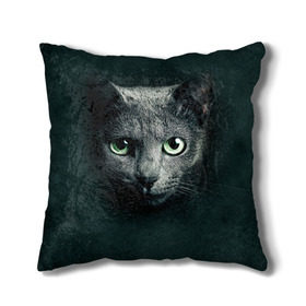 Подушка 3D с принтом Серый кот в Новосибирске, наволочка – 100% полиэстер, наполнитель – холлофайбер (легкий наполнитель, не вызывает аллергию). | состоит из подушки и наволочки. Наволочка на молнии, легко снимается для стирки | киса | кот | котик | кошка | серый кот