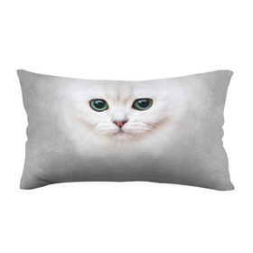 Подушка 3D антистресс с принтом Белый котик в Новосибирске, наволочка — 100% полиэстер, наполнитель — вспененный полистирол | состоит из подушки и наволочки на молнии | белая кошка | киса | кот | котик | кошка