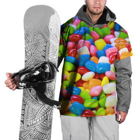 Накидка на куртку 3D с принтом Конфетки в Новосибирске, 100% полиэстер |  | вкусности | конфеты | мармелад | сладости