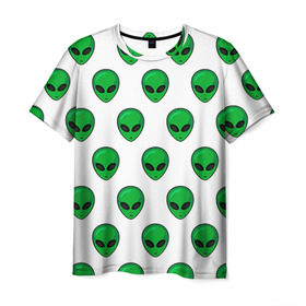 Мужская футболка 3D с принтом Пришелец в Новосибирске, 100% полиэфир | прямой крой, круглый вырез горловины, длина до линии бедер | инопланетянин | пришелец